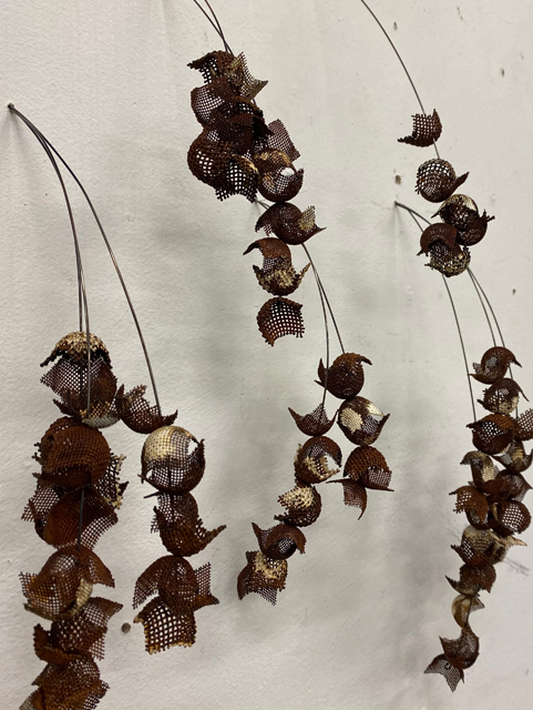 Metal garden wall piece by Susan Mollet